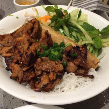 Pho Viet Xpress - $9 - grilled pork & spring roll vermicelli. Love this! - Vietnamese Near Me - Vaughan, Ontario