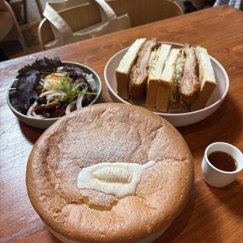 Rule of Thirds - Smashed potatoes, Chicken Katsu sando, and soufflé pancake - Japanese Near Me - Brooklyn, New York Rule of Thirds - Smashed potatoes, Chicken Katsu sando, and soufflé pancake - Japanese Near Me - Brooklyn, New York