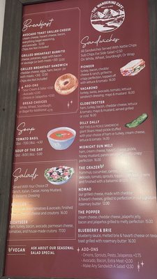 Menu photo 1 The Wandering Cafe Wasilla, AK