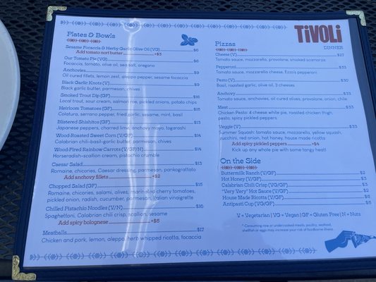 Menu photo 7 Tivoli Seattle, WA