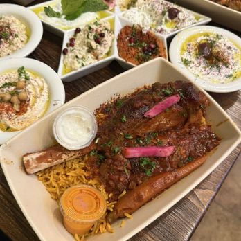 MAZRA - 6-HOUR LAMB SHANK PLATE - Mediterranean Near Me - Redwood City, California MAZRA - 6-HOUR LAMB SHANK PLATE - Mediterranean Near Me - Redwood City, California