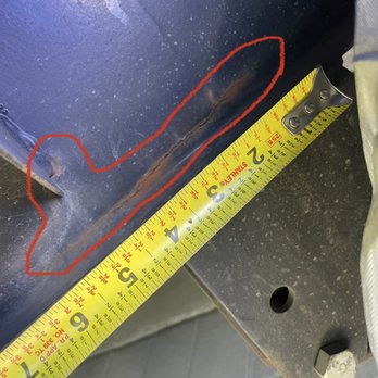 Mobile Welding Services - Cracked frame on both sides of our travel trailer, before look on prior to having it welded by Allen. - Metal Fabricators Near Me