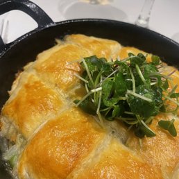 Chicken Pot Pie with micro greens Chicken Pot Pie with micro greens