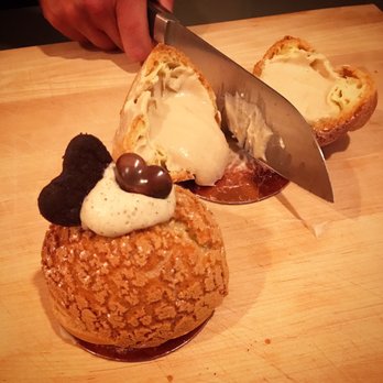 Bibble & Sip - Early grey and banana chocolate cream puffs - Coffee & Tea Near Me - New York, New York