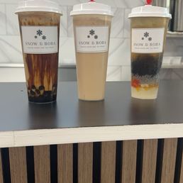 Tiger milk tea with tapioca boba, classic milk teas, artichoke tea Tiger milk tea with tapioca boba, classic milk teas, artichoke tea