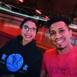 Fleetwood Roller Rink - My wife and I