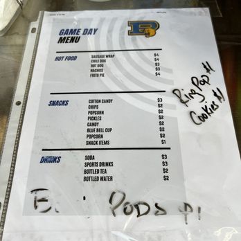Kuempel Stadium - Game Day Menu - Middle Schools & High Schools Near Me - Pflugerville, Texas