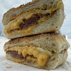 A & A Fresh Market - Pastrami Egg & Cheese $10 Pastrami, 2 eggs, American cheese on your choice of roll