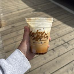 Snickers Latte with Salted Caramel Foam Snickers Latte with Salted Caramel Foam