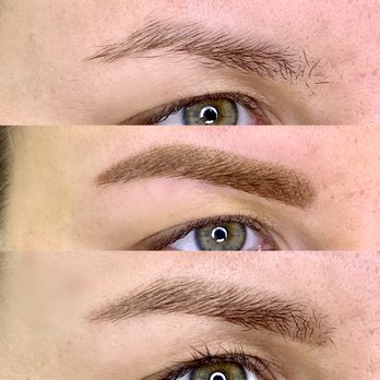 Infinite Beauty Studio - Powder brows - before, right after, and healed - Permanent Makeup Near Me - San Rafael, California