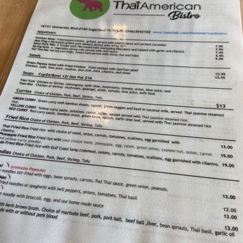 Thai American Bistro - Menu - Thai Near Me - Sugar Land, Texas Thai American Bistro - Menu - Thai Near Me - Sugar Land, Texas