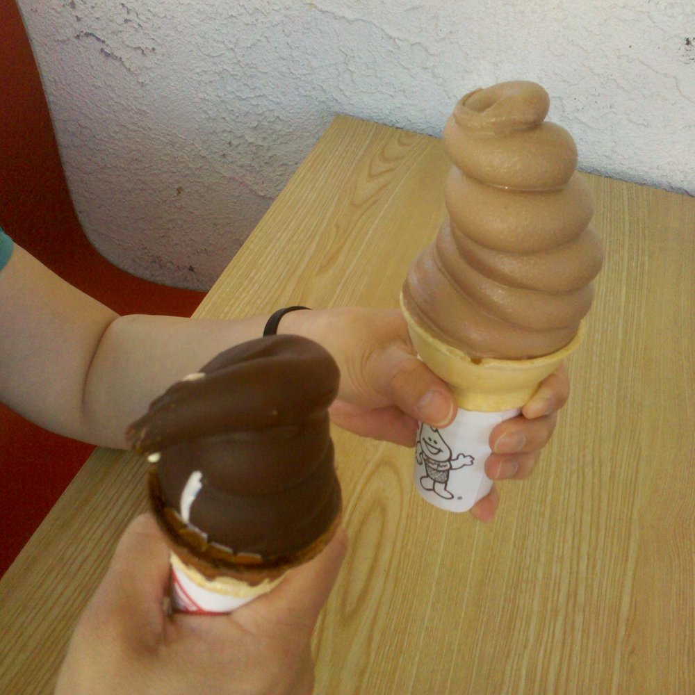 Fosters Freeze - Glendora - 060411: softserve cones: chocolate, and chocolate dipped vanilla... - Ice Cream & Frozen Yogurt Near Me - Glendora, California Fosters Freeze - Glendora - 060411: softserve cones: chocolate, and chocolate dipped vanilla... - Ice Cream & Frozen Yogurt Near Me - Glendora, California