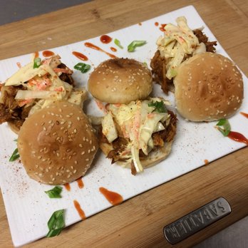 Tracks Brew Pub - Pulled pork sliders! Absolutely delicious - Brewpubs Near Me - Brampton, Ontario Tracks Brew Pub - Pulled pork sliders! Absolutely delicious - Brewpubs Near Me - Brampton, Ontario