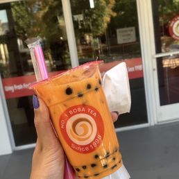 Medium Thai tea with boba Medium Thai tea with boba