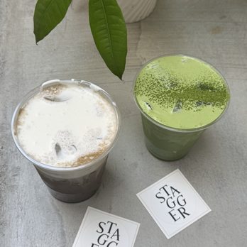 Stagger Coffee - hojicha + double matcha - Coffee & Tea Near Me - Los Angeles, California Stagger Coffee - hojicha + double matcha - Coffee & Tea Near Me - Los Angeles, California