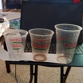 Krispy Kreme - Small, medium, and large cold coffee sizes. - Donuts Near Me - Lexington, Kentucky Krispy Kreme - Small, medium, and large cold coffee sizes. - Donuts Near Me - Lexington, Kentucky