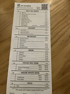 Menu photo 4 Zen Dumpling Brandon, FL