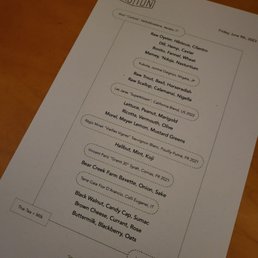 The menu June 9, 2023