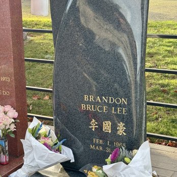 Bruce Lee and Brandon Lee Gravesite - 11.30.24 Brandon Lee is interred next to his father - Landmarks & Historical Buildings Near Me - Seattle, Washington Bruce Lee and Brandon Lee Gravesite - 11.30.24 Brandon Lee is interred next to his father - Landmarks & Historical Buildings Near Me - Seattle, Washington