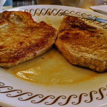 Waffle House - nice fresh cook juicy pork chops just have to get the grease off with a napkin then good to eat little too much for me - Breakfast & Brunch Near Me - Inman, South Carolina Waffle House - nice fresh cook juicy pork chops just have to get the grease off with a napkin then good to eat little too much for me - Breakfast & Brunch Near Me - Inman, South Carolina