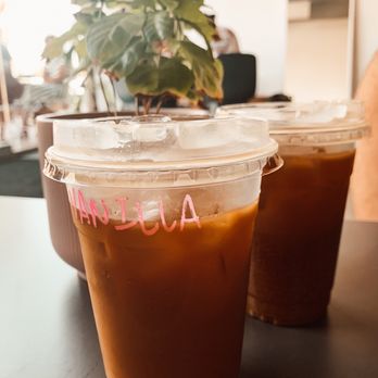 Mythical Coffee - Cold brew with oat milk. I added lavender and vanilla syrup - Coffee Roasteries Near Me - Gilbert, Arizona