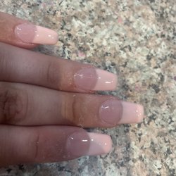 Lovely Nails - This is what i got, all the white stuff is glue peeling off.
