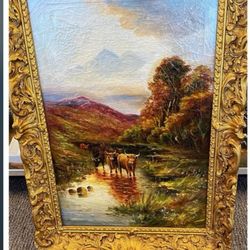 United For the Mentally III Thrift Shop - Interesting signed oil painting