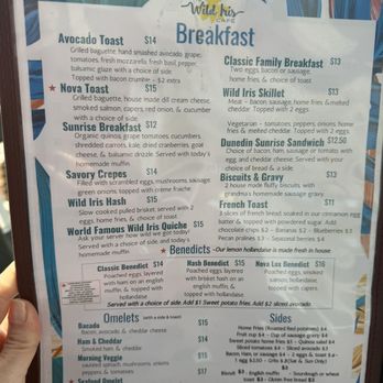 The Wild Iris Café - menu - Cafes Near Me - Dunedin, Florida The Wild Iris Café - menu - Cafes Near Me - Dunedin, Florida