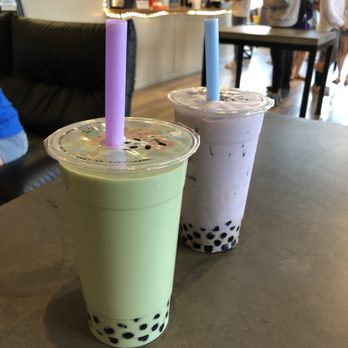 Pochi Bubble Tea Cafe - $6.08 (tax included)- Matcha Milk Tea with tapioca - Bubble Tea Near Me - Lynnwood, Washington