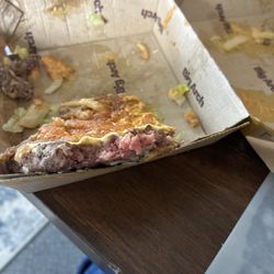 McDonald's - The patty was raw as seen in the photo don't get the BIG ARCH at this location