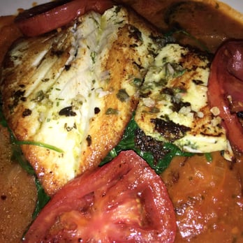 DishDash - Sultan Ibrahim - (grilled fish fillet, roasted tomatoes, onions, lemon, garlic, spinach) - Middle Eastern Near Me - Sunnyvale, California