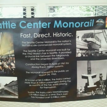 Seattle Center Monorail - Public Transportation Near Me - Seattle, Washington
