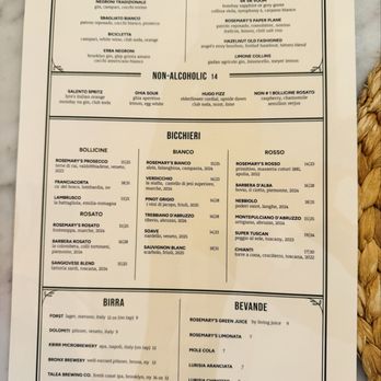 Rosemary's -  Midtown - Drinks - Italian Near Me - New York, New York