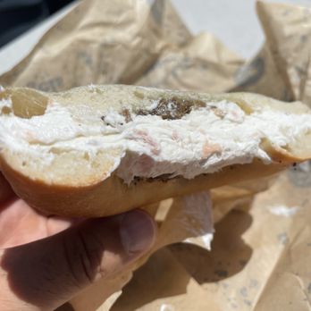 Boichik Bagels Factory - Bialy w/ cream cheese - Bagels Near Me - Berkeley, California Boichik Bagels Factory - Bialy w/ cream cheese - Bagels Near Me - Berkeley, California