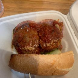 The second half of the meatball sub