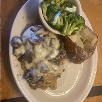 Texas Roadhouse - Smothered chicken with broccoli and a baked potato. - Steakhouses Near Me - Huber Heights, Ohio Texas Roadhouse - Smothered chicken with broccoli and a baked potato. - Steakhouses Near Me - Huber Heights, Ohio