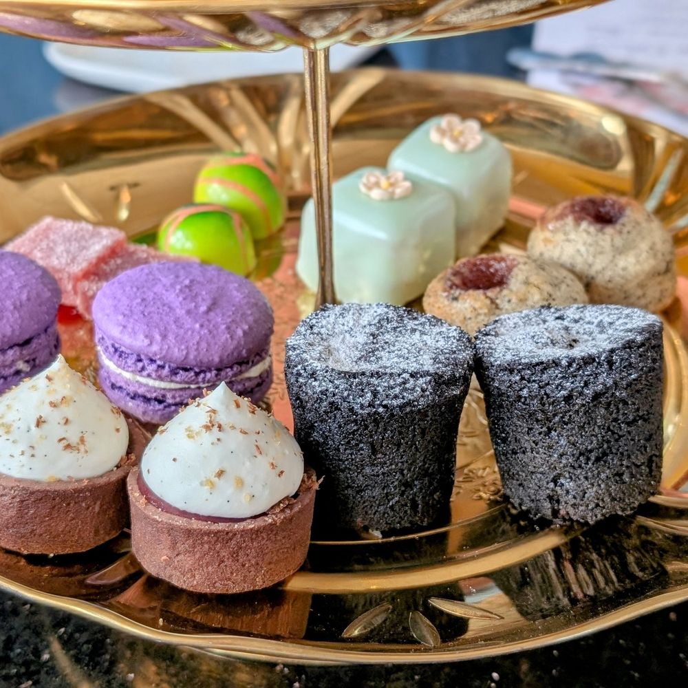Peanut butter and jelly macarons, Brownies, Tarts, Key Lime Chocolates Petit Fours and more