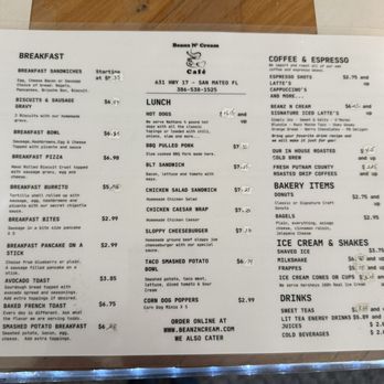 Beanz N Cream - Current June 2026 menu - Cafes Near Me - San Mateo, Florida Beanz N Cream - Current June 2026 menu - Cafes Near Me - San Mateo, Florida