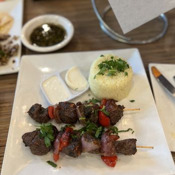 Nicholas Restaurant - lamb kabob plate - Mediterranean Near Me - Portland, Oregon Nicholas Restaurant - lamb kabob plate - Mediterranean Near Me - Portland, Oregon