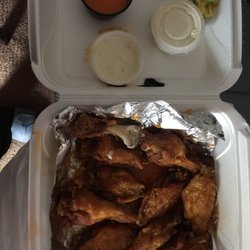Love these wings well done mild with single mild sauce on the side