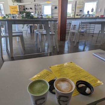 Electric Coffee House - Matcha with lavender syrup and cafe latte - Coffee & Tea Near Me - Sumner, Washington Electric Coffee House - Matcha with lavender syrup and cafe latte - Coffee & Tea Near Me - Sumner, Washington