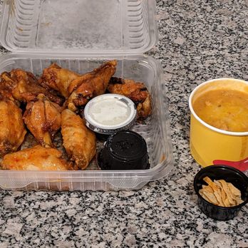 Chili's - 8-count Bone-in Wings with Chicken Enchilada Soup. Not a bad meal, but far from the best - American Near Me - Buena Park, California Chili's - 8-count Bone-in Wings with Chicken Enchilada Soup. Not a bad meal, but far from the best - American Near Me - Buena Park, California