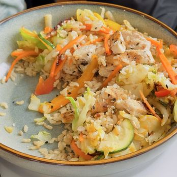 Kahiltna Bistro - Rice bowl with chicken - Seafood Near Me - Talkeetna, Alaska Kahiltna Bistro - Rice bowl with chicken - Seafood Near Me - Talkeetna, Alaska
