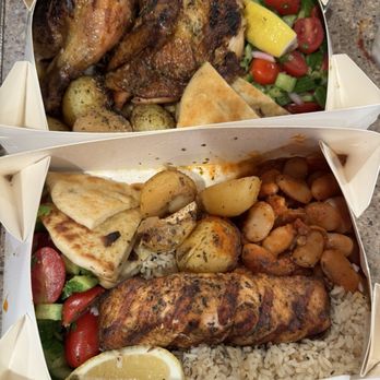 The Gyro Project - Half-Bird Rotisserie meal and I'll Have the Salmon meal! - Salad Near Me - Fort Lee, New Jersey The Gyro Project - Half-Bird Rotisserie meal and I'll Have the Salmon meal! - Salad Near Me - Fort Lee, New Jersey