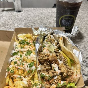 Stop-N-Go Gyros - Shawarma Chicken Gyro with Greek Fries - Mediterranean Near Me - San Antonio, Texas