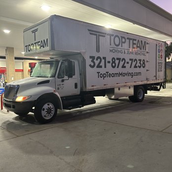 Top Team Moving - Moving & Junk Removal Services - Fueling up the truck - Movers Near Me - Indian Harbour Beach, Florida Top Team Moving - Moving & Junk Removal Services - Fueling up the truck - Movers Near Me - Indian Harbour Beach, Florida