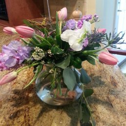Beautiful bouquet made for our mom on her birthday. My sisters and I gave them little direction and they did a beautiful job! Thanks again! Beautiful bouquet made for our mom on her birthday. My sisters and I gave them little direction and they did a beautiful job! Thanks again!