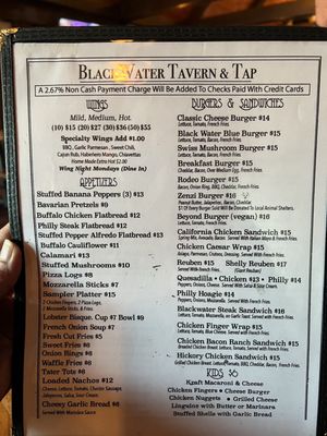 Menu photo 1 Black Water Tap & Tavern Alden, NY Menu photo 1 Black Water Tap & Tavern Alden, NY