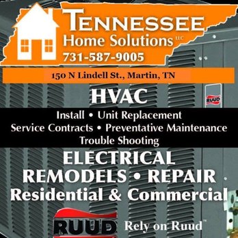 Tennessee Home Solutions - an advertisement for a hvac service - Electricians Near Me - Martin, Tennessee Tennessee Home Solutions - an advertisement for a hvac service - Electricians Near Me - Martin, Tennessee