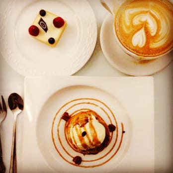 Caffe Concerto - Cheesecake Tart (top left), Cafe Latte (Top Right), Granny Smith Apple Tartin (Bottom) - Pizza Near Me - Los Angeles, California Caffe Concerto - Cheesecake Tart (top left), Cafe Latte (Top Right), Granny Smith Apple Tartin (Bottom) - Pizza Near Me - Los Angeles, California